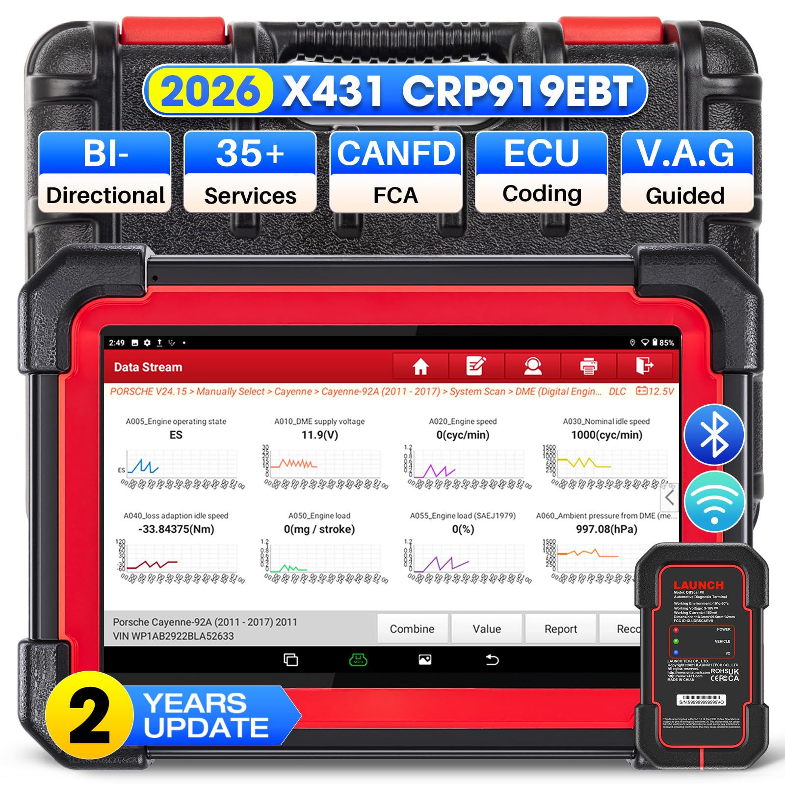 Amazon.co.jp: LAUNCH X431 CRP919EBT 2026 双方向診断スキャナー 2026